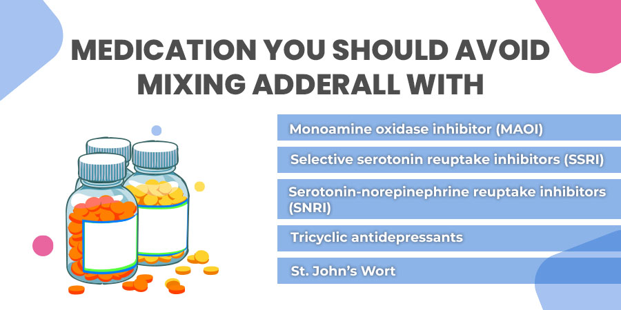 medication you should avoid mixing adderall with infographic