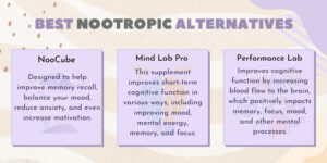 infographic - best nootropics alternatives : NooCube Mind Lab Pro Performance Lab