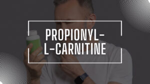 Men holding Propionyl-L-carnitine bottle